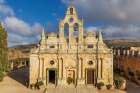 Greece, Crete, Rethymno. 16th century Eastern Orthodox Monastery. The Holy Monastery of Arkadi Art Print